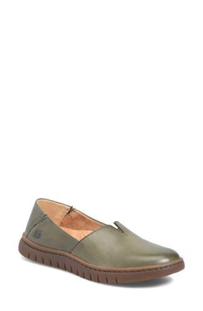 B&oslash;rn Sebra II Flat in Light Green Leather at Nordstrom, Size 6.5