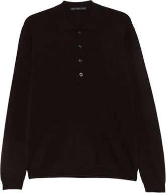 low brand Jersey de punto con cuello redondo - Knitwear - Hombre - Marr&oacute;n - 2XL