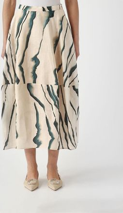 Liviana Conti Gonna midi Liviana Conti in lino stampato