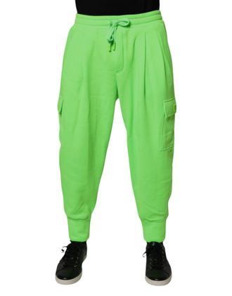 Dolce & Gabbana Neon Green Cargo Jogger Men SweatMens Mens Pants