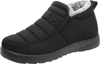 Generic Winter Shoes for Mens Warm Fur Lined Waterproof Comfortable Lightweight Winter Snow Boots Outdoor Plush Thick Leisure Non-Slip Hiking Walking Shoes