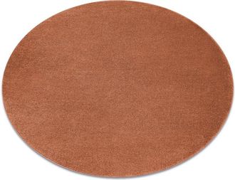 RugsX Rugsx - Alfombra Softy Circulo Llanura Color S&oacute;lido Terracota Orange Circulo 150 Cm