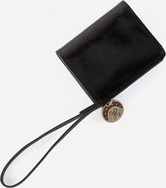 Hobo Womens Coin Purse Wristlet Wallet In Black