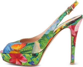 Gianvito Rossi Sandali con cinturino posteriore - Verde