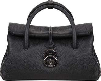 Zanellato Dotta Centauro S Handtas - Dames - Handtassen - Zwart - ONE Size - Leer - Tassen