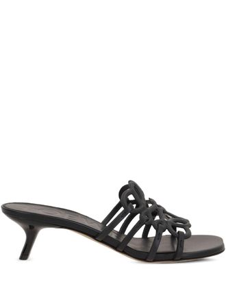 Loewe Petal Anagram Leather Sandals