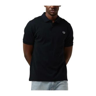 Fred Perry Polo Shirts, male, Blue, Size: XL The Plain Shirt