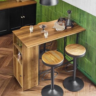 SoBuy Bancone Bar Tavolo Da Pranzo Con Piano Di Lavoro Espandibile Tavolo Da Balcone In Design Industriale 120x(45+18) X95 Cm Fwt98-pf Sobuy
