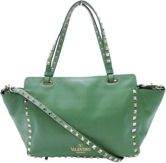 Valentino Garavani Green Handbag Tote Bag (Pre-Owned)