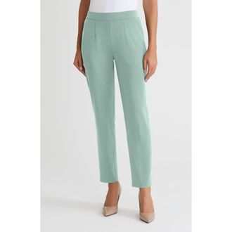 Misook Nancy Slim Leg Mylana Knit Pant in Mystic Green at Nordstrom, Size Xx-Large