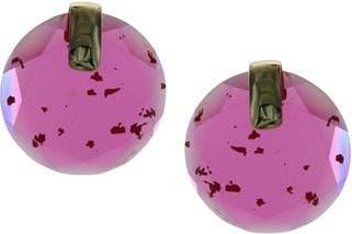 Olivia Welles Didi Cut Ice Stud Earrings in Gold /Fuchsia at Nordstrom Rack