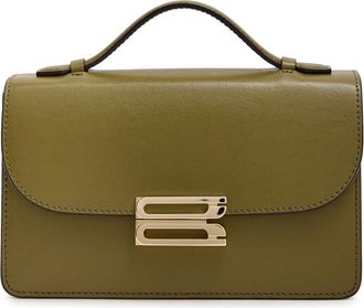 Victoria Beckham Dorian Mini Grained-leather top Handle bag - Green - One Size