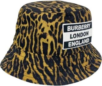 Burberry Pre-owned Leopard Polyamide Bucket Hat - Heren - Vintage Accessoires - Veelkleurig - ONE Size - Vintage