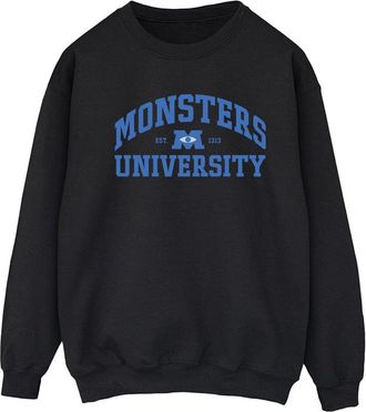 Disney Dames/Dames Monsters University Logo Sweatshirt (Zwart)