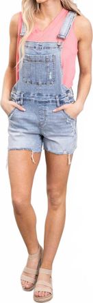 Judy Blue Destroy Shorts Overalls In Light Wash