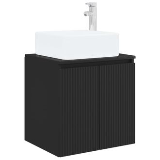 vidaXL Vanidad Con Lavabo De Pared Negro 49,5 X 41 X 63 Cm Vidaxl