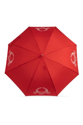 Moschino Parasol With Logo, Unisex, Red