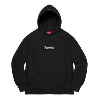 SUPREME Box Logo Hooded Sweatshirt Black White SUP-FW21-353
