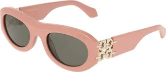 Ferragamo Grey Oval Ladies Sunglasses SF2082SE 667 54