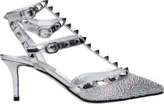 Valentino Garavani Mujers Sandalias Charol Plateado