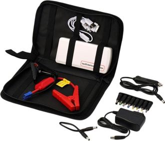 Trade Shop Trade Shop - Avviatore Emergenza Con Borsa Auto Luce Starter Power Bank 9000mah Portatile Pinze Batteria