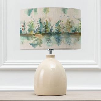 Voyage Maison Leura Table Lamp With Wilderness Eva Lampshade in Cream