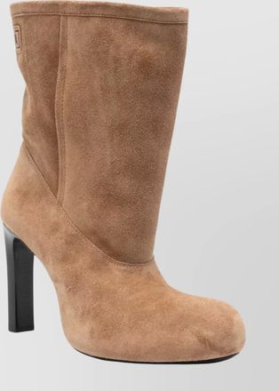 Balenciaga suede round toe ankle boots