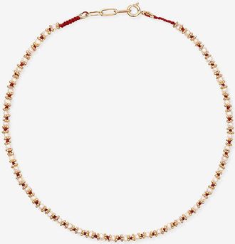 Tityaravy Perlenhalskette mit vergoldetem Silber Kamala