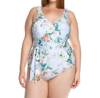 BECCA by Rebecca Virtue Tie Side One Piece Swimsuit - Plus In Femme Flora