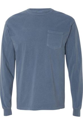 Comfort Colors Garment-Dyed Heavyweight Long Sleeve Pocket T-Shirt
