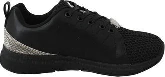 Plein Sport Black Polyester Runner Gisella Sneakers Womens Shoes