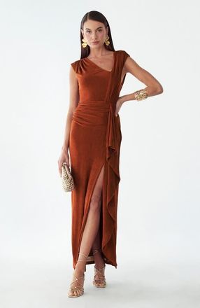 BWLDR Amira Maxi Dress in Spice at Nordstrom, Size 10