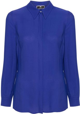 Elisabetta Franchi chain-link crepe blouse - women - Viscose - 42 - Blue