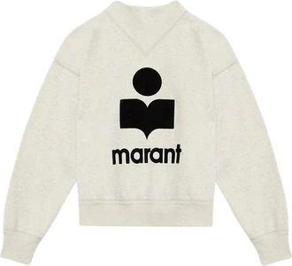 Isabel Marant Moby Sweatshirt - Dames - Sweatshirts - Beige - M - Katoen - Hoodies & sweatvesten