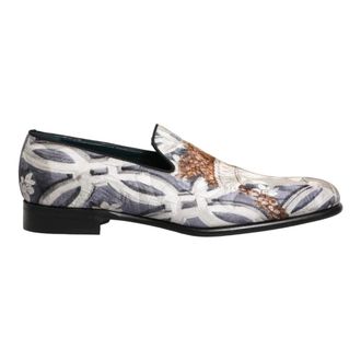 Dolce & Gabbana Loafers, male, Multicolor, Size: 11 US Floral Tapestry Embroidery Loafer Shoes