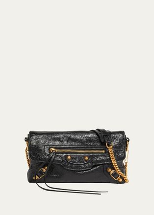 Balenciaga Le City Arena Leather Clutch Bag