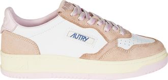 Autry White Medalist Low Wom Pink Sneakers