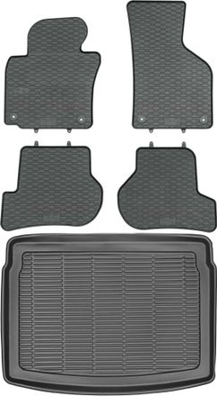 OEM Juego De Alfombrillas De Goma Para Coche Y Alfombrilla Para Maletero Para Volkswagen Golf Vi Hatchback (2008-2012)