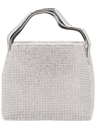 Cult Gaia Solene Mini Rhinestone Mesh Handbag