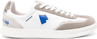 Ader Error Raff logo-embroidered leather sneakers - men - Calf Leather/Calf Suede/Calf Leather/Rubber - 44 - White