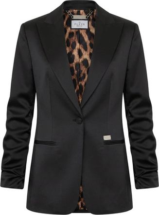 Philipp Plein Cady Cargo Fit Blazer - Dames - Blazers - Zwart - S - Polyester - Jassen