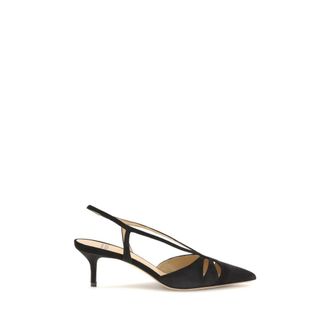 Francesco Russo Black Calf Leather Bos Taurus Mid Heel Womens Pumps