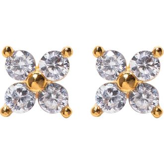 Girls Crew Teeny Tiny Cubic Zirconia Cluster Stud Earrings in Gold at Nordstrom