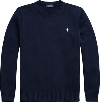 Polo Ralph Lauren Katoenen trui met ronde hals - Heren - Truien - Blauw - Maat: S Katoen