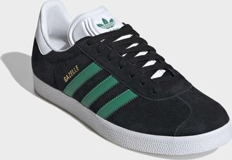 adidas Sneaker ADIDAS ORIGINALS GAZELLE, Gr. 38,5, core schwarz, bold gr&uuml;n, ftwr wei&szlig;, Leder, Synthetik, Schuhe Sneaker