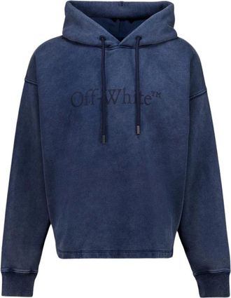Off-white Bookish Mareado Night Sky Hooded Sweatshirt - male - Off White - Hoodies - Blue - XS - Sweatshirts & Hoodies