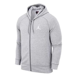 Nike Jordan Air Jordan Zipper Hooded Jacket Mens Grey AH3932-063