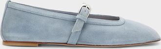 Stuart Weitzman Sai Suede Ballet Flats