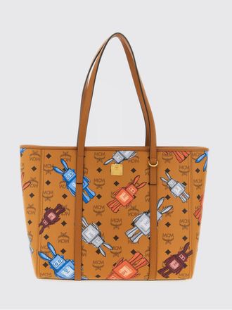 MCM Borsa Toni VI X MCM in cotone spalmato con logo e grafica all over