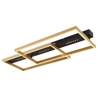Netlighting Luffy 90x40cm Semi Flush Ceiling Light Matt Black LED 3000K | Size: 90x40 cm